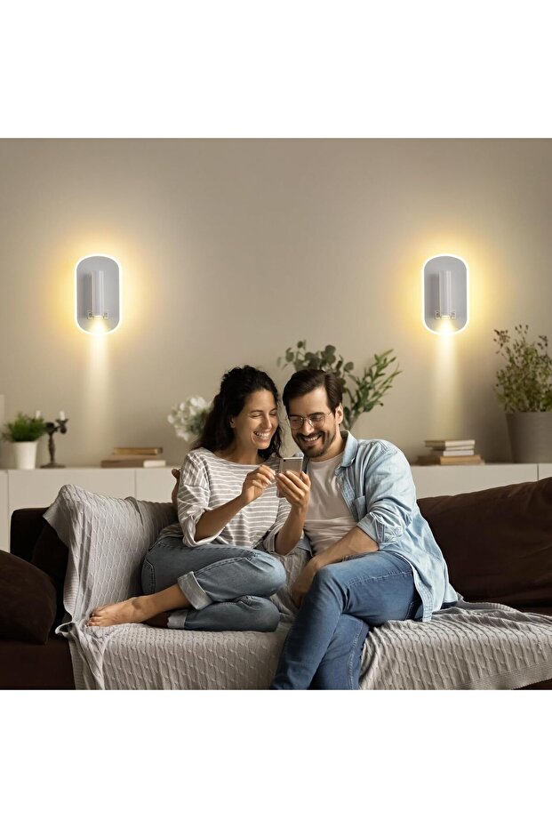 Dekoratif Yatak Başı Okuma Lambası 15 Watt Gün Işığı Çift Kademeli Usb ve Type-C Giriş - 5