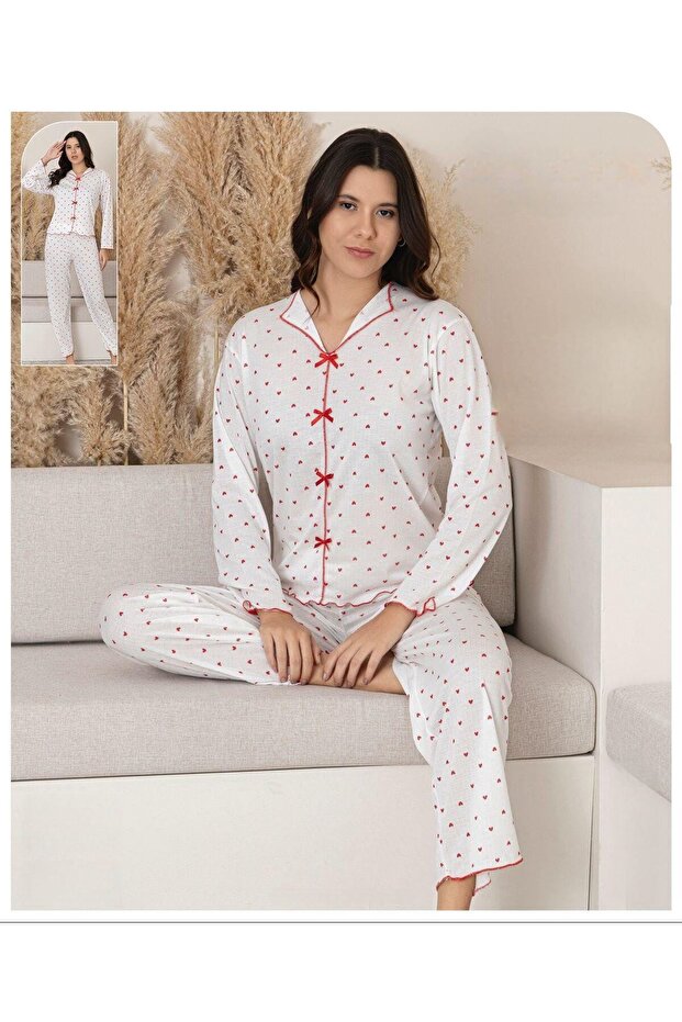 Women's Long Sleeve Pajama White