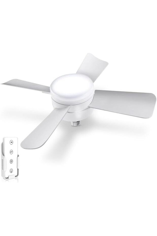 USOR Socket Fan Light with Remote,Modern Ceiling Fans with Lights and Remote Easy Install Replacemen - 1