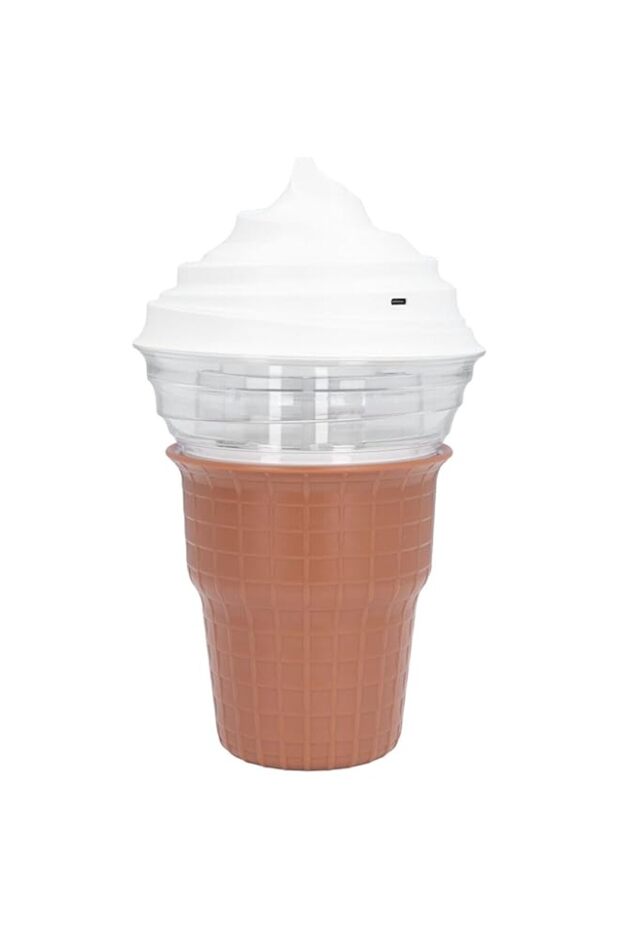Cryfokt Electric Ice Cream Maker Machine, 450ml Capacity Ice Cream Machine with Spoon, One Button Op - 1