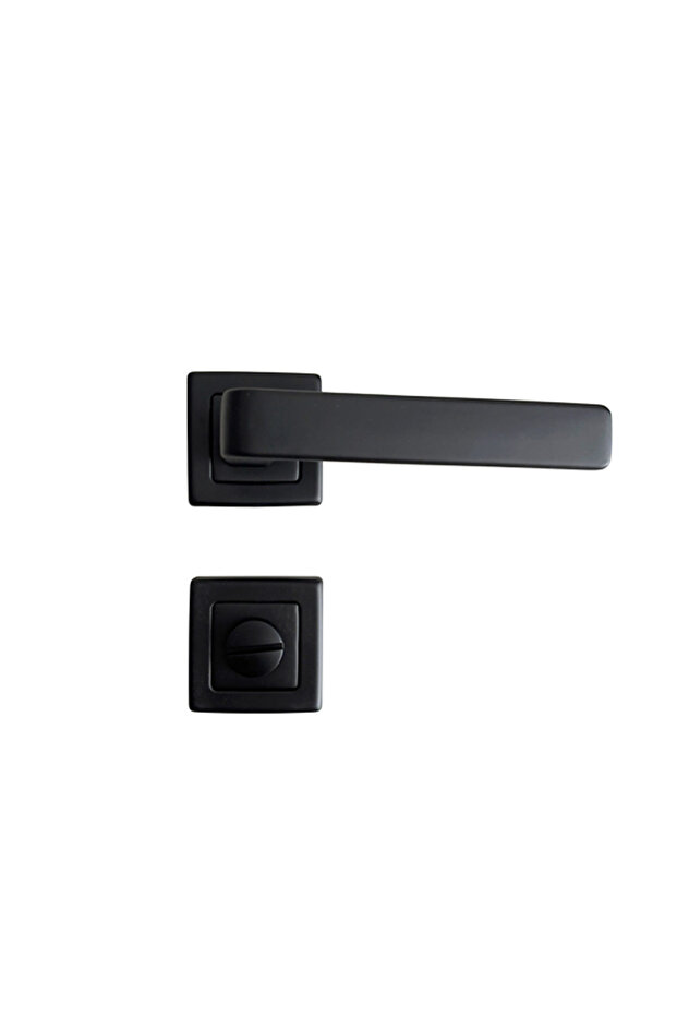 Alüminyum Siyah WC Kapı Kolu, Dayanıklı Kapı Kolu, Modern (470-07-WC-MSY) - 2