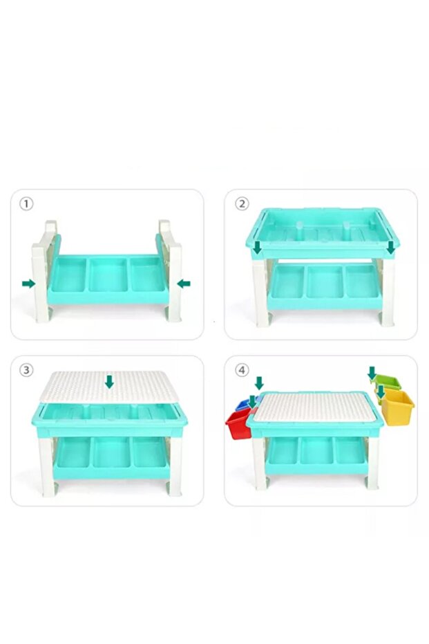 Building block table, 69 pieces, 4 storage boxes, educational game - 5
