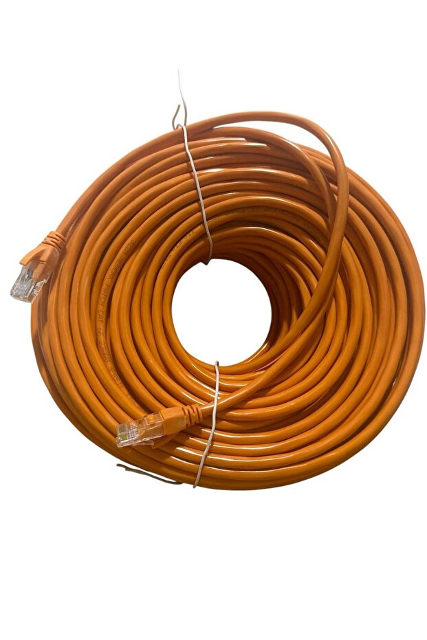 كابل إنترنت عالي السرعة Cat 6 بطول 40 مترًا برتقاليًا - 1