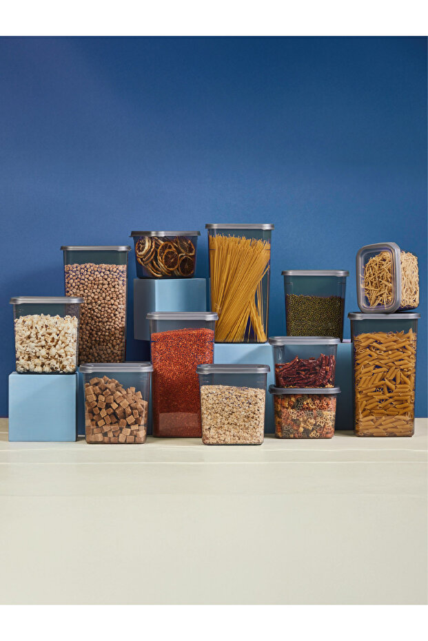 3-Piece Storage Container Set (0.6 Lt + 1.2 Lt + 1.75 Lt) – Food and Ingredient Organizer Box with Transparent Lid - 2