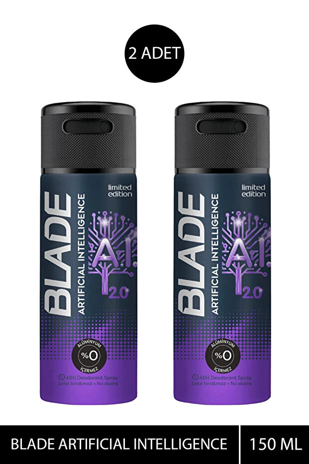 2 Adet Blade Artificial Intelligence 2.0 Deodorant 150ml - 1