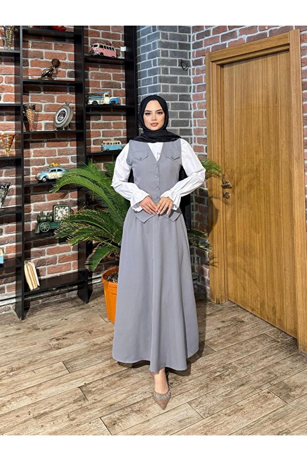 Double Seasonal Linda Vest Skirt Set