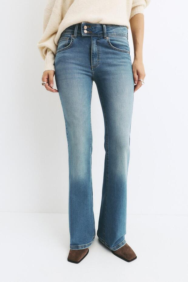 Düşük bel bootcut jean - 4