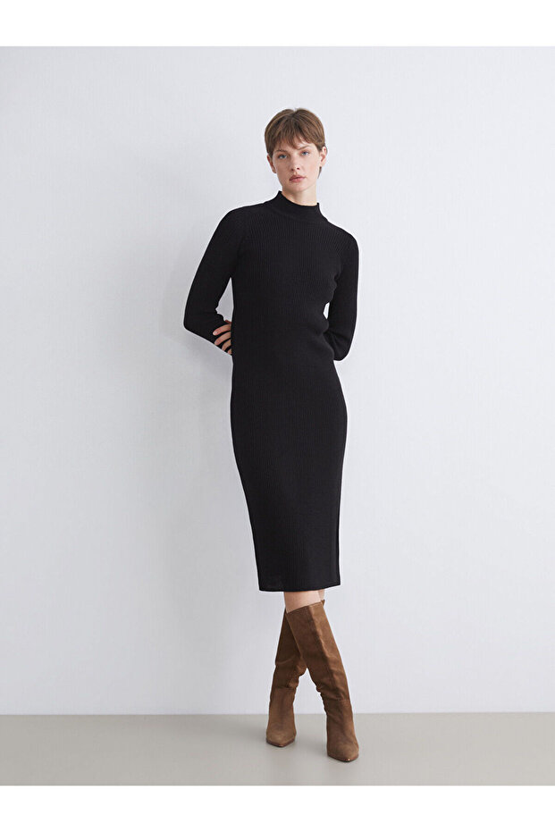 Ozmarka New Season Half Turtleneck Knitwear Dress