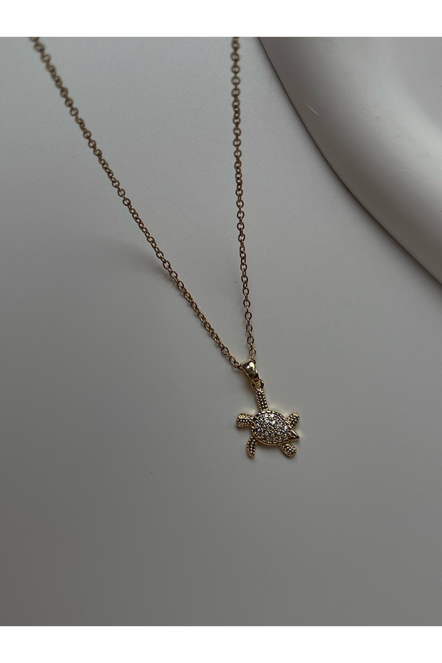 Çelik Kaplumbağa Kolye - 1