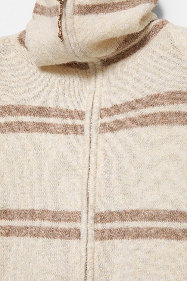 Geniş yaka fermuarlı kazak - 7