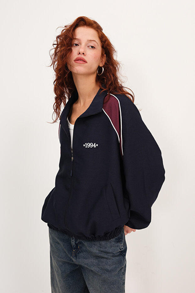 Şerit Detaylı Bomber Ceket C00769 - 5