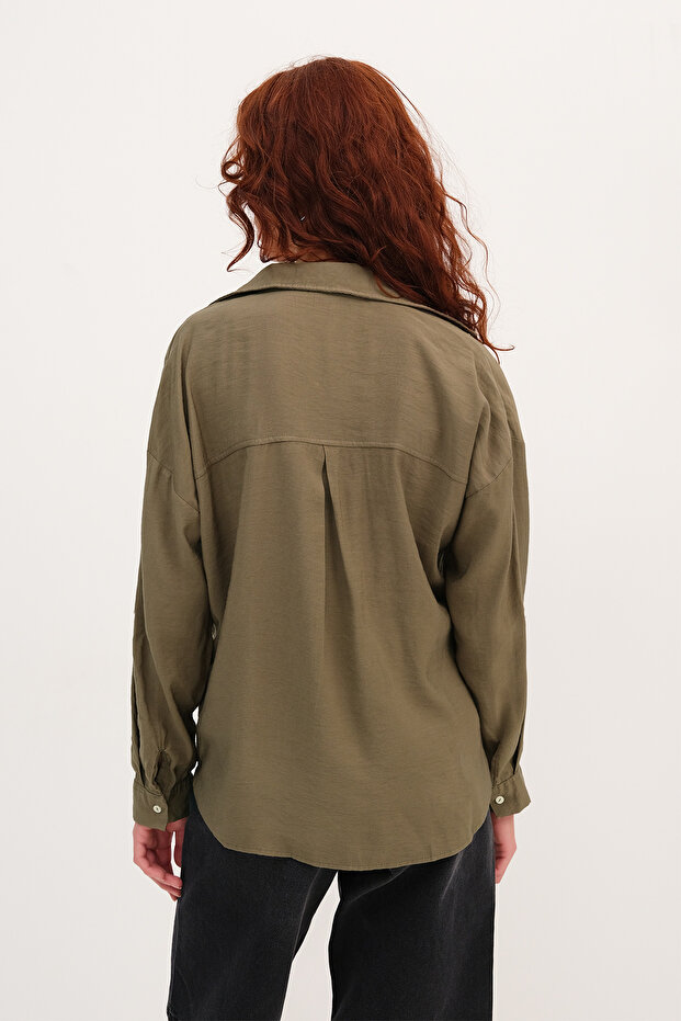 Uzun Kollu Düğmeli Gömlek G2893 - 6