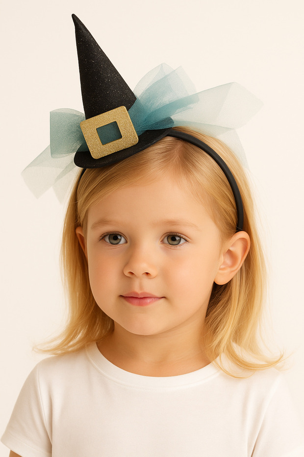 Girls Witch Hat Black Green Halloween Party Crown