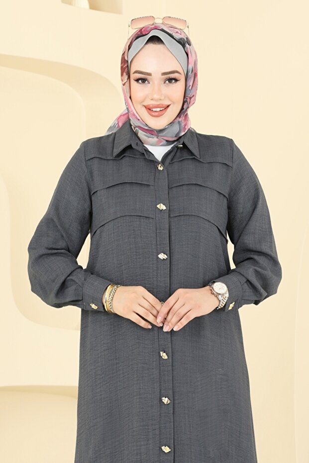 Nervür Detaylı Sofia Takım 3158HBS856-MS Antrasit - 4