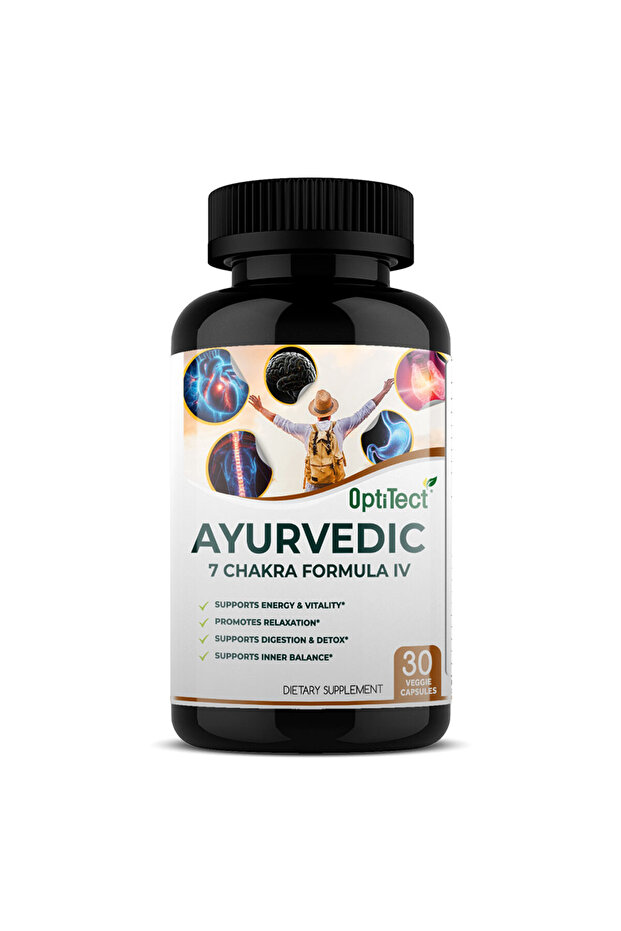 Ayurvedic 7 Chakra Formula IV, 30 Veggie Capsules, Promotes Relaxation