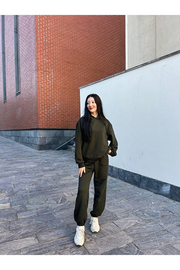 eşofman altı basic jogger pamuklu -kadın - 2