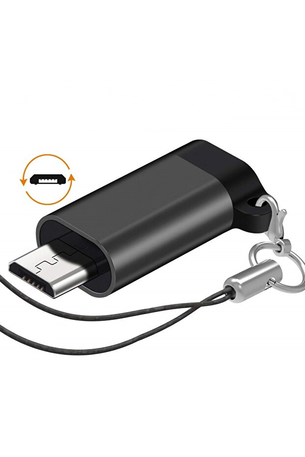 Type C to micro USB Adapter with Keychain - 2