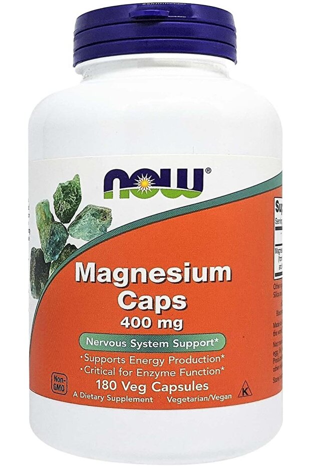 NOW Magnesium 400mg, 180 Veg Capsules