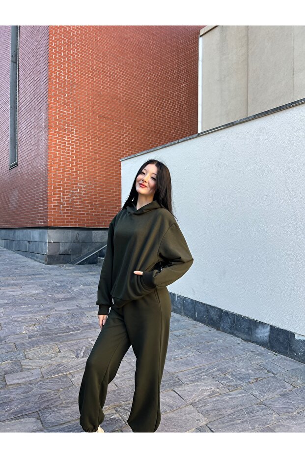 eşofman altı basic jogger pamuklu -kadın - 1