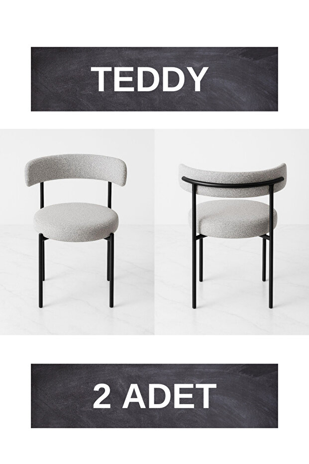2 Adet, Teddy Sandalye, - 1