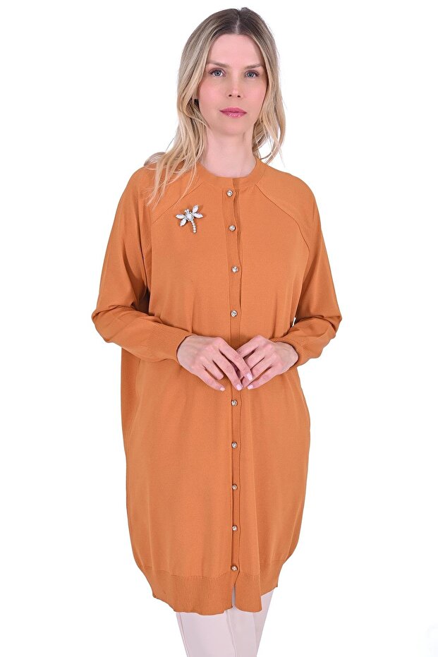 Yusufcuk Knitwear Cardigan Mustard
