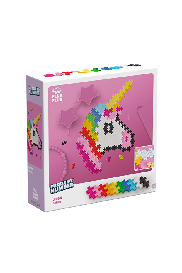 Plus-Plus Puzzle by Number Unicorn (250 Parça) - 1