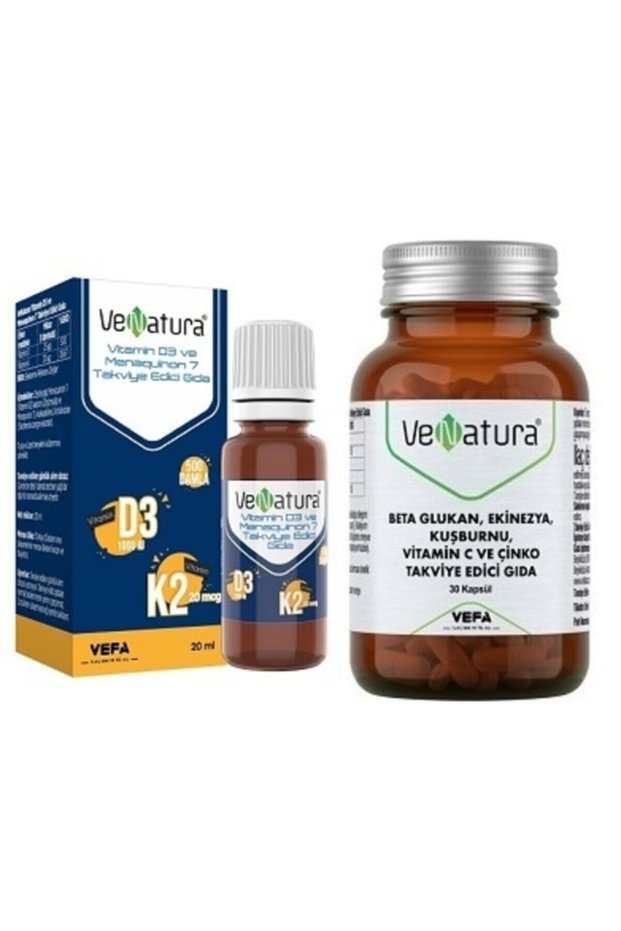 Beta Glucan, Echinacea, Rosehip, Vitamin C, Zinc 30 Capsules + D3 K2 Drops 20 ml