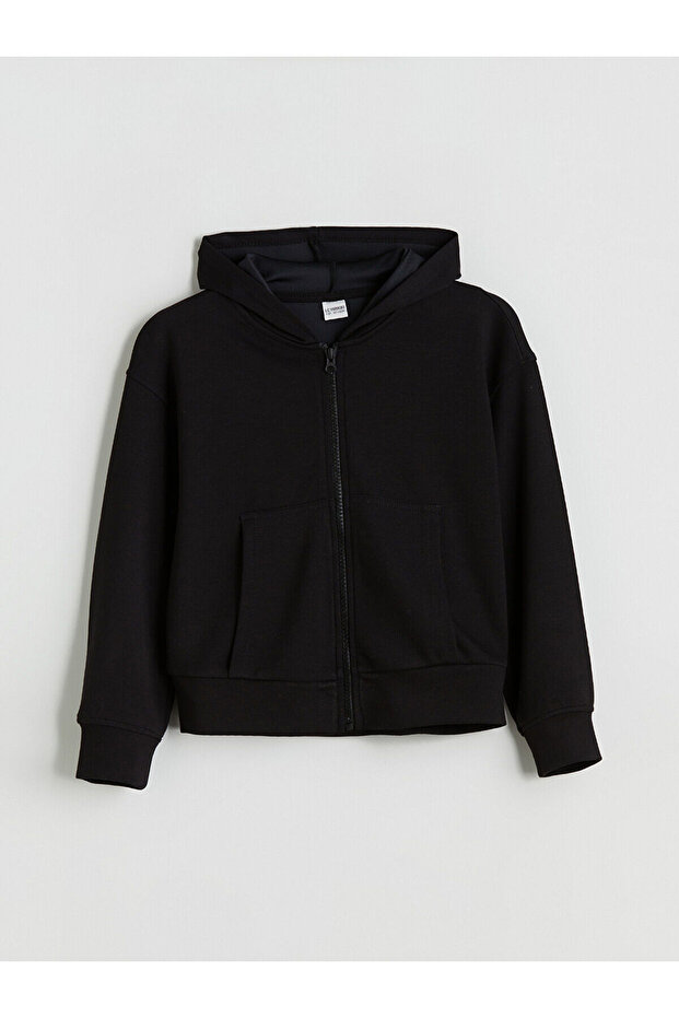 LCW Kids Hooded Girl's Zippered Sweatshirt