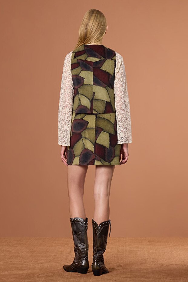 Patchwork Yelek Multi - 4