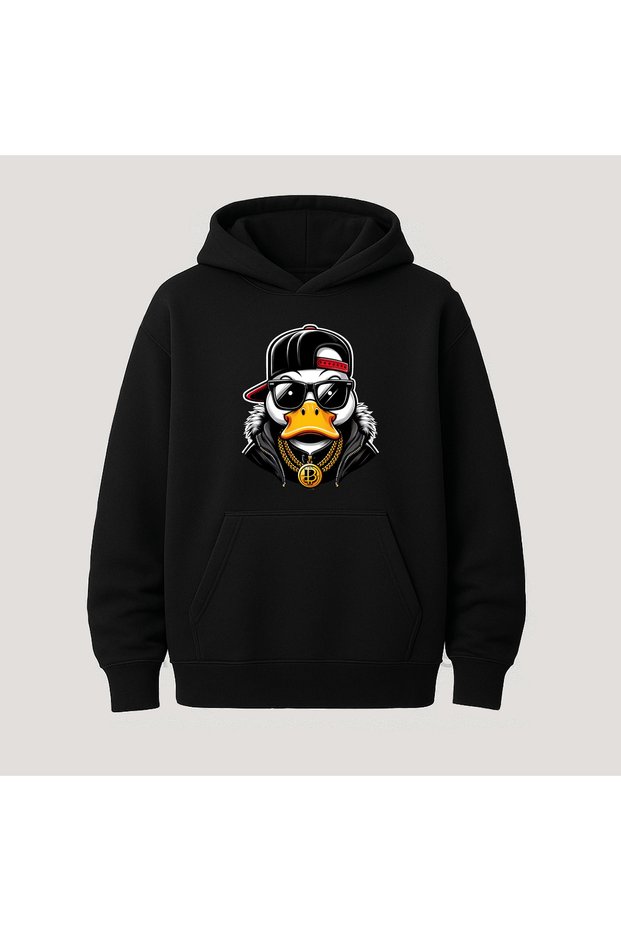 Looney Tunes Printed Kangaroo Pocket Cotton Hooded Long Sleeve Hoodie Sweatshirt