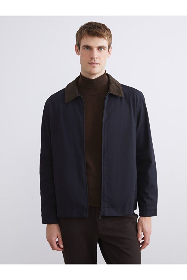 Southblue Navy Blue Velvet Collar Men's Jacket