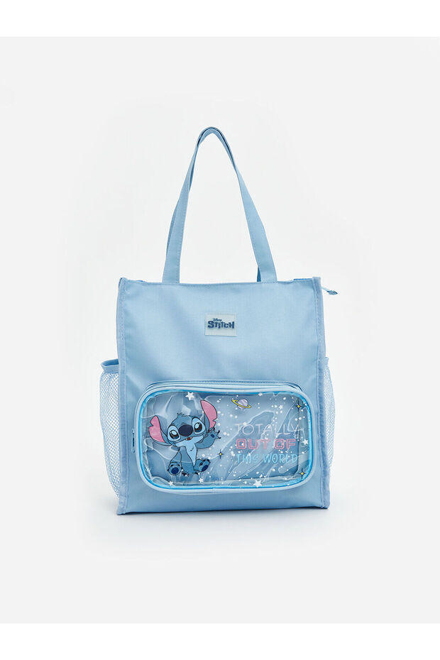 Blue Lilo and Stitch Printed Girl's Shoulder Bag