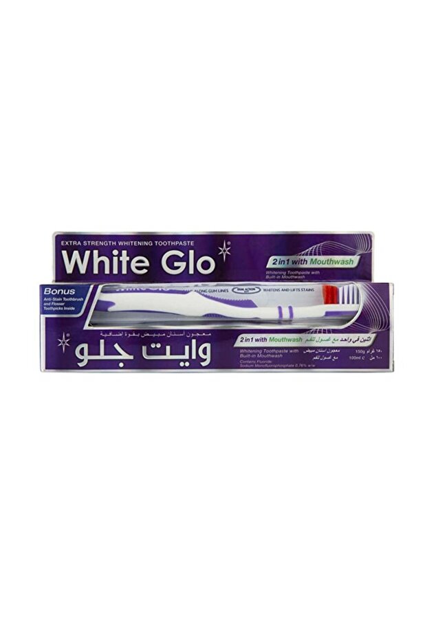 معجون أسنان مبيض 2 في 1 مع غسول للفم 100 مل