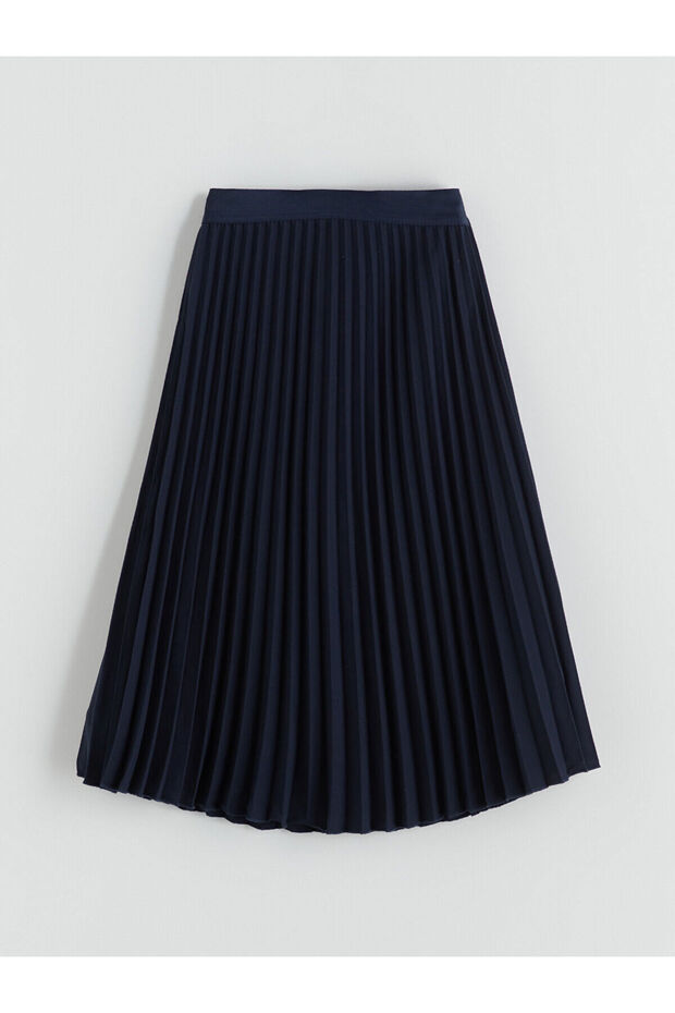 Pleated Girl's Skirt with Elastic Waist