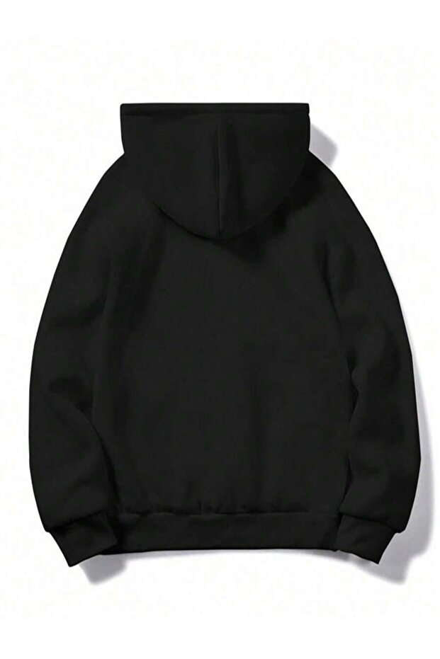 Kapibara (capybara) Baskılı Kapüşonlu Oversize Sweatshirt - 2