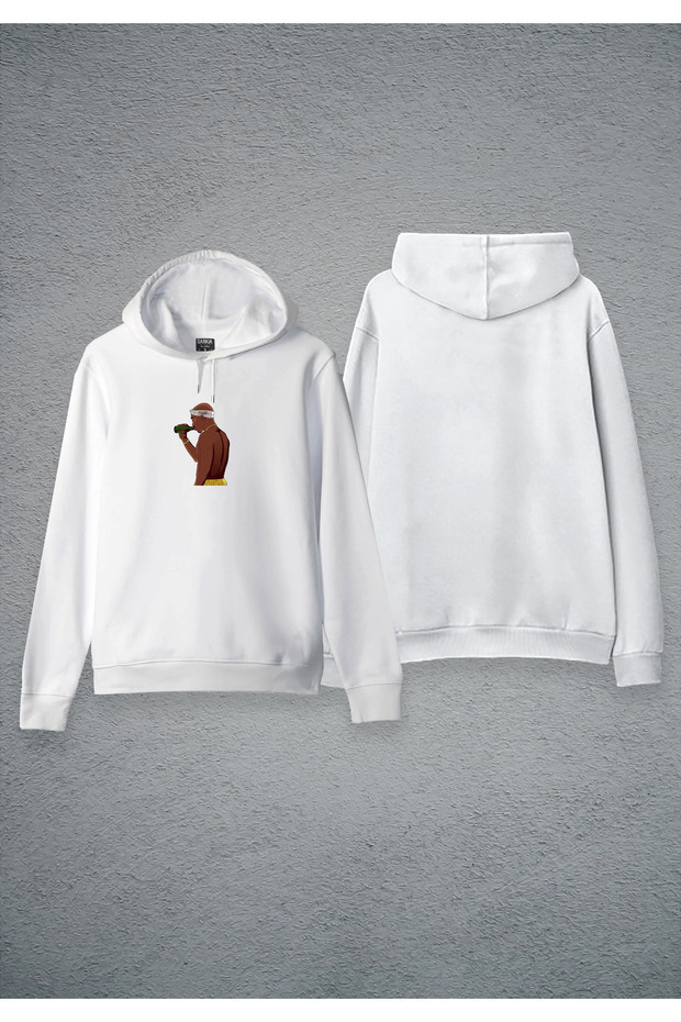 Tupac Shakur Printed White Hooded Hoodie Sweatshirt Hoodie