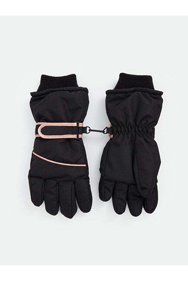 Lcw Kilit Detaylı Cırt Cırtlı Kız Çocuk Kar Eldiveni - 2