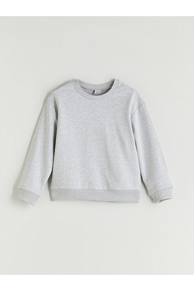 Özmarka New Season Crew Neck Basic Boys' Sweatshirt