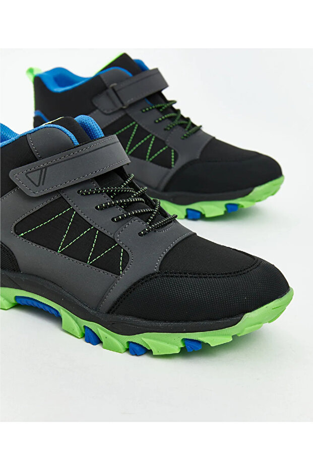 LCW STEPS Lacivert Bağcık Ve Cırt Cırtlı Erkek Çocuk Bot - 1