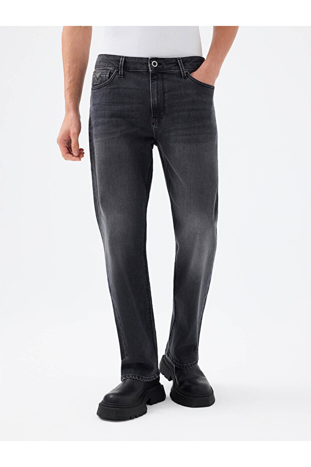 68 Simon Regular Fit Gri Erkek Jean Pantolon Lf2037330 - 2