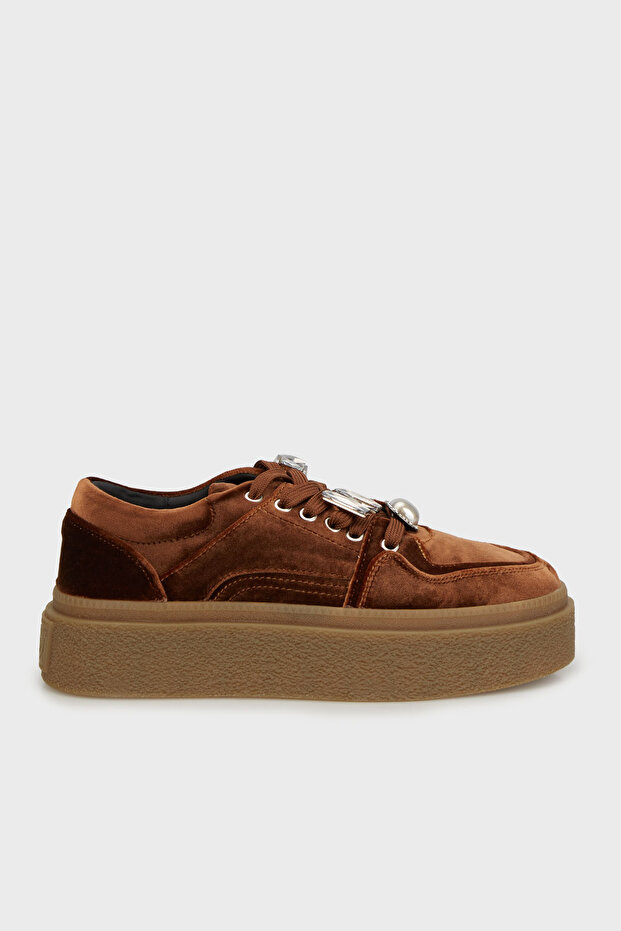 Stone Detailed Suede Sneaker Shoes Shoes 38925K475