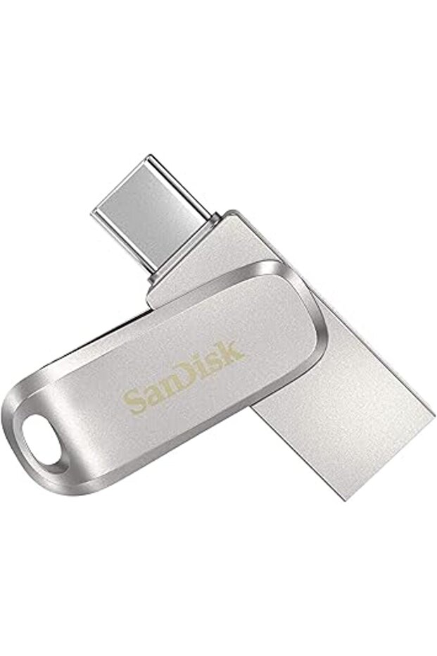 128GB Dual Drive Luxe USB Type-C Flash Drive, silver