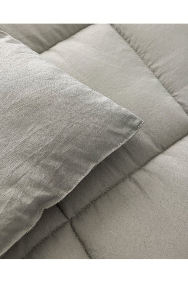 Mona Einzel-Mikrofaserdecke - Khaki - 4