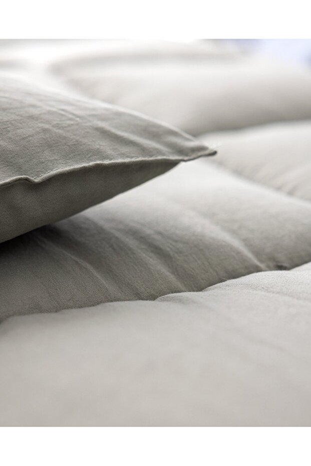 Mona Einzel-Mikrofaserdecke - Khaki - 5