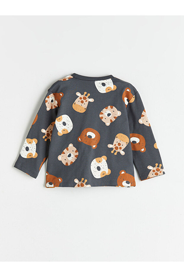 Hayvan Baskılı Erkek Bebek Pijama Takımı - 3