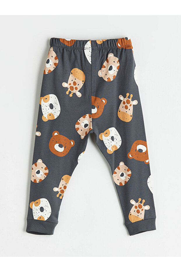 Hayvan Baskılı Erkek Bebek Pijama Takımı - 5