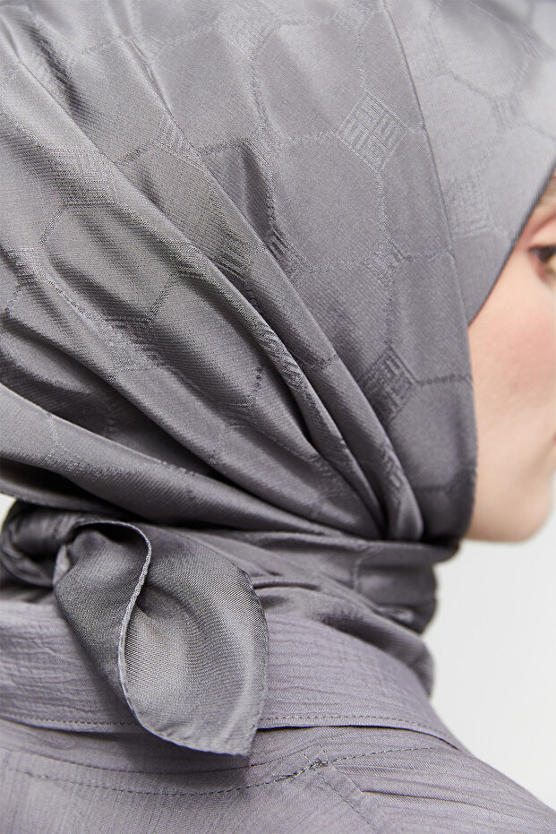 Petek Desenli Eşarp - 4