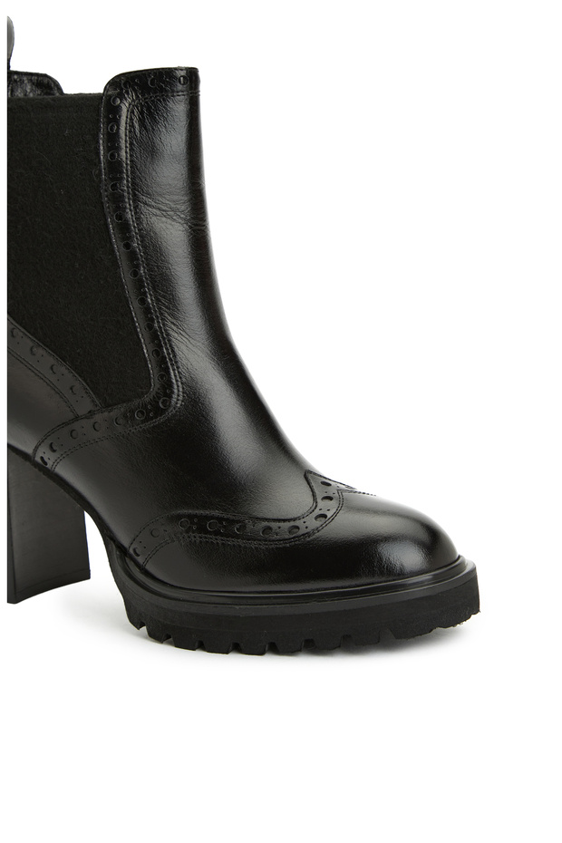 Siyah Kadın Deri Bot - 6