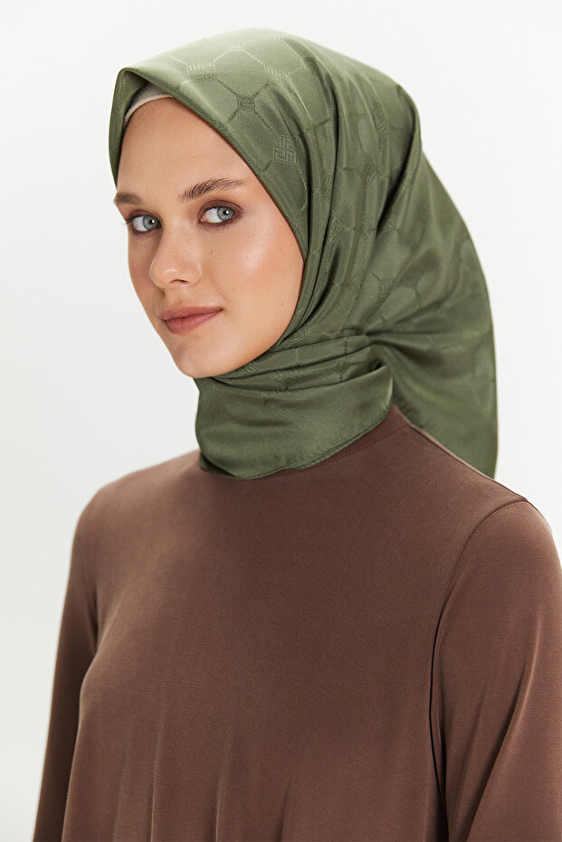 Petek Desenli Eşarp - 2