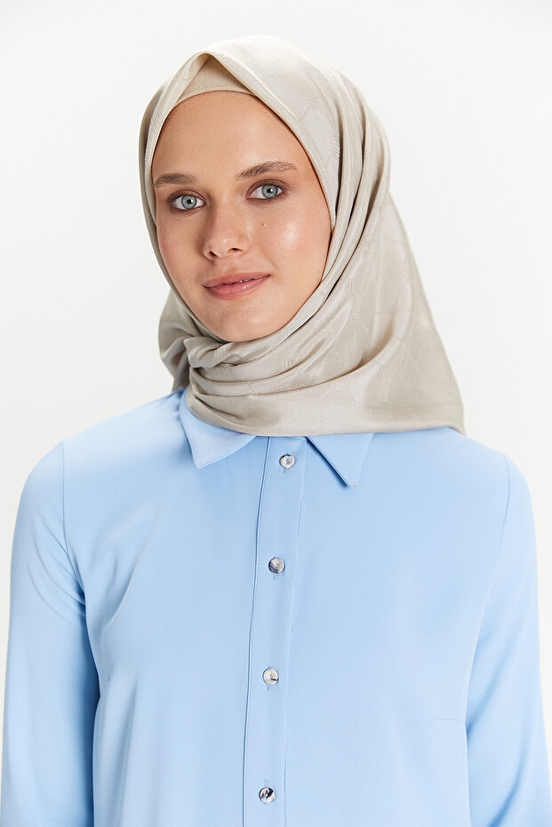 Petek Desenli Eşarp - 1